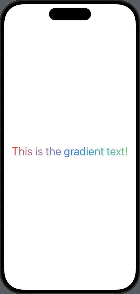 swiftui gradient text