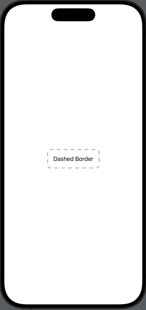 swiftui text dashed border